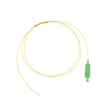 China manufacturer 0.9mm 1 meter SX SM 9/125 pigtail optic fiber,yellow color SC APC fiber pigtail